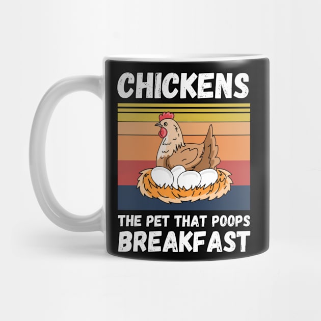 Chickens The Pet That Poops Breakfast, Funny Chicken by JustBeSatisfied